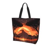 JZSTY Animals of the African Savannah Women Shoulder Bag Light Durable Simple Versatile Handbag Suitable for Daily Commuting