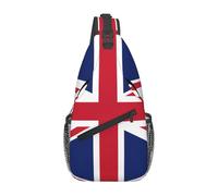Jzsty Cross Chest Bag For Commuting Durable Leisure Messenger Bag With Unique British Flag Print For Daily Use
