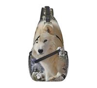 Jzsty Cross Chest Bag For Commuting Durable Leisure Messenger Bag With Unique Snow Vixen Print For Daily Use