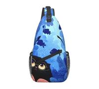 Jzsty Cross Chest Bag For Commuting Durable Leisure Messenger Bag With Unique Starry Paws Print For Daily Use