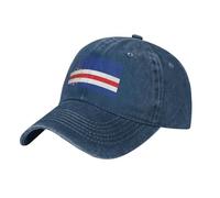JZSTY Flag of Cape Verde Denim Baseball Cap Classic Comfort Breathable Light for Everyday Use and Outdoor Activities Navy Blue