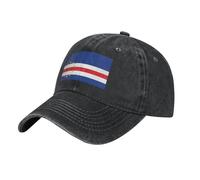 JZSTY Flag of Cape Verde Denim Baseball Cap Classic Comfort Breathable Light for Everyday Use and Outdoor Activities Black