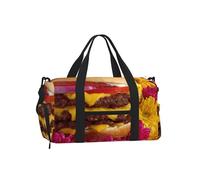 JZSTY Handheld Crossbody Luggage Bag Light Sturdy with Beautiful Delicious burgers print for Various Outdoor Activities