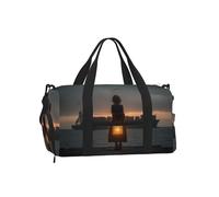 JZSTY Handheld Crossbody Luggage Bag Light Sturdy with Beautiful Lonely back print for Various Outdoor Activities