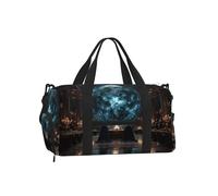 JZSTY Handheld Crossbody Luggage Bag Light Sturdy with Beautiful Magic Temple print for Various Outdoor Activities