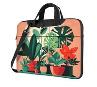 JZSTY Indoor potted green plants Shockproof Laptop Bag 13 inch Light Durable Polyester Material for Business and Everyday Use
