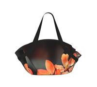 JZSTY Scarlet Bloom Foldable Camping Bag for Outdoor Picnic Beach Use Comfortable Light Thick Sturdy Durable