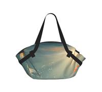 JZSTY Strange Little Fish Foldable Camping Bag for Outdoor Picnic Beach Use Comfortable Light Thick Sturdy Durable