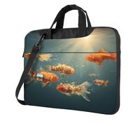JZSTY Strange Little Fish Shockproof Laptop Bag 15.6 inch Light Durable Polyester Material for Business and Everyday Use