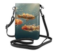 JZSTY Versatile Cell Phone Purse Crossbody Stylish Unique Strange Little Fish Prints for Travel and Daily Use