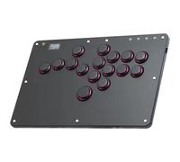 JZW-Shop Haute42 Arcade Stick R16, All-Button Arcade Controller for Switch/PC/PS4/PS3 /Steam Deck, Slim Arcade Fight Stick Game Keyboard with Turbo & Custom RGB, Supports Hot-Swap & SOCD (R16black)