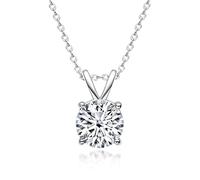 JZWCHQ 1 Carat D Color Moissanite Pendant Necklaces For Women 100% 925 Sterling Silver Sparkling Party Jewelry