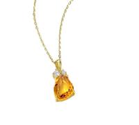 JZWCHQ 10 * 10mm crystal pendant necklace for women style blue green yellow colorful amethyste citrine s jewelry