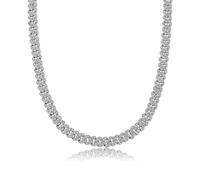 JZWCHQ 14K Gold Over 925 Silver 9mm Hip-Hop Necklace, Densely Set Moissanite Cuban Neck Chain, Dynamic Present for Trendsetters or Special Occasions,Dad Gifts