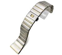 JZWCHQ 15 17 18 23 25Mm 316L Stainless Steel Watchband Fit for Double Eagle Constellation Watch Strap/Silver Gold/18 * 9.5Mm