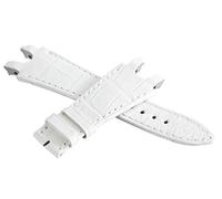 JZWCHQ 17mm to 23mm White Leather Watch Band Strap