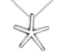 JZWCHQ 18 inch Link/Snake Chain Starfish Pendant Necklace for Woman Wedding Jewelry Gift
