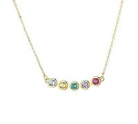 JZWCHQ 18k plated round pendant necklace for women party collares five color jewelry Made in China
