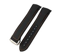 JZWCHQ 20mm 21mm 22mm Quality Nylon Rubber Watch Band Fit For Omega GMT Planet Ocean 600 8900 Orange Canvas Silicone Strap