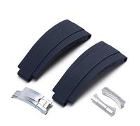 JZWCHQ 20mm 21mm For Rubber Watch Strap with silver buckle and arc joints Watch bands Origin China