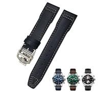 JZWCHQ 20mm 21mm Watchband Suitable for Pilot Watches Portugieser Bracelets 18 Soft Blue Strap