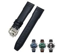 JZWCHQ 20mm 21mm Watchband Suitable for Pilot Watches Portugieser Bracelets 18 Soft Blue Strap