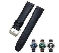 JZWCHQ 20mm 21mm Watchband Suitable for Pilot Watches Portugieser Bracelets 18 Soft Blue Strap