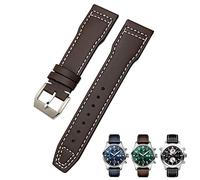 JZWCHQ 20mm 21mm Watchband Suitable for Pilot Watches Portugieser Bracelets 18 Soft Blue Strap
