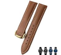 JZWCHQ 21mm 20mm 22mm Cow Leather Watch Strap for Omega Seamaster 300 Speedmaster Watch Bands (Color : Black Black, Size : 21mm)