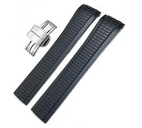JZWCHQ 21mm Colorful Fluorous Rubber Watch Band For 5164A 5167A Series Butterfly Buckle Rubber Watch Strap Origin China