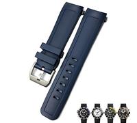 JZWCHQ 22mm Fluorine Rubber Watch Strap Soft Black Blue Watch Bands for FAMILY for Men Origin China