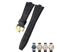 JZWCHQ 25-9mm Genuine Leather Convex Interface Watch Strap For Vacheron Constantin Overseas Black Blue Brown Bamboo Grain Watch Bands