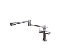 JZWCHQ 360° Swivel Kitchen Sink Faucet Single Handle hot and Cold Mixer Faucet Chrome Plated Faucet Brass Folding countertop Installation