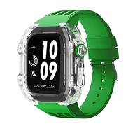 JZWCHQ 45MM 44MM Transparent Modification Kit Case，For Band Fluororubber Strap Luxury Mod Kit，For 8/7/6/5/4/SE Series Watch Upgrade Replace Watch Strap