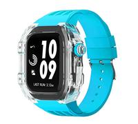 JZWCHQ 45MM 44MM Transparent Modification Kit Case，For Band Fluororubber Strap Luxury Mod Kit，For 8/7/6/5/4/SE Series Watch Upgrade Replace Watch Strap