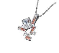 JZWCHQ 5.0ct Colorful 925 Sterling Silver Necklace for Woman Accessories Gift No Chain
