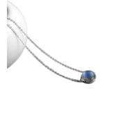 JZWCHQ 55cm Aurora Pendant Necklace Halo Crystal Gemstone s925 Silver Necklace for Women Jewelry Gift