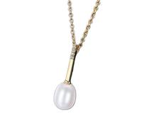 JZWCHQ 7-8mm White/Pink/Purple Natural Pearl 925 Sterling Silver Pendant Necklace Wedding Jewelry For Women Lady Gifts