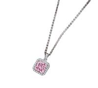 JZWCHQ 7 colors real 925 sterling silver 7mm moissanite ruby gemstone pendant necklaces for women jewelry