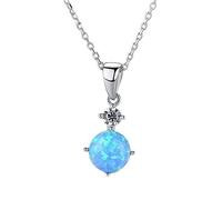 JZWCHQ 925 round opal pendant necklace for women cut chain pendant necklaces jewellery Made in China