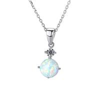 JZWCHQ 925 round opal pendant necklace for women cut chain pendant necklaces jewellery Made in China
