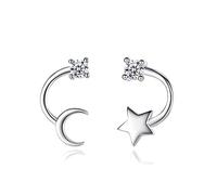 JZWCHQ 925 Solid Real Sterling Sweet Plane Stud Earrings Gift For Women Lady Jewelry