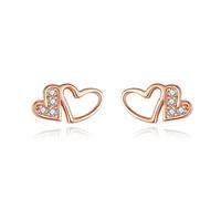 JZWCHQ 925 Solid Real Sterling Sweet Plane Stud Earrings Gift For Women Lady Jewelry