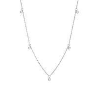 JZWCHQ 925 Sterling Silver D Color Round Cut 2.5mm Moissanite Necklace for Women Gift With Chain Length 16+2In
