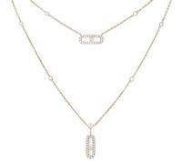 JZWCHQ 925 sterling silver double layer pendant women's necklace