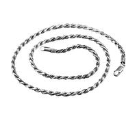 JZWCHQ 925 Sterling Silver Man Necklace Twisted Braided Chain Men Jewelry Necklaces & Pendants