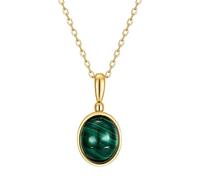 JZWCHQ 925 sterling silver necklace for wonmen strawberry crystal malachite necklace real gold engagement wedding jewelry