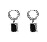 JZWCHQ 925 Sterling Silver Snowflake Drop Earring, Natural Round Blue Stone Dangle Earrings, Vintage Huggie Hoop Dangling Earrings for Women Girls