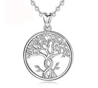 JZWCHQ 925 Sterling Silver Tree Of Life Necklace Solid Silver Twisted Rowan Tree Charm With Silver Chain Or Pendant Only