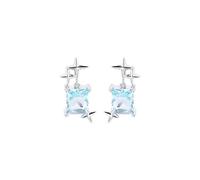 JZWCHQ 925 Sterling Silver Triangle Drop Earring, Round 6Mm Blue Sandstone Dangle Earrings, Vintage Hook Dangling Earrings, Jewelry for Women Girls